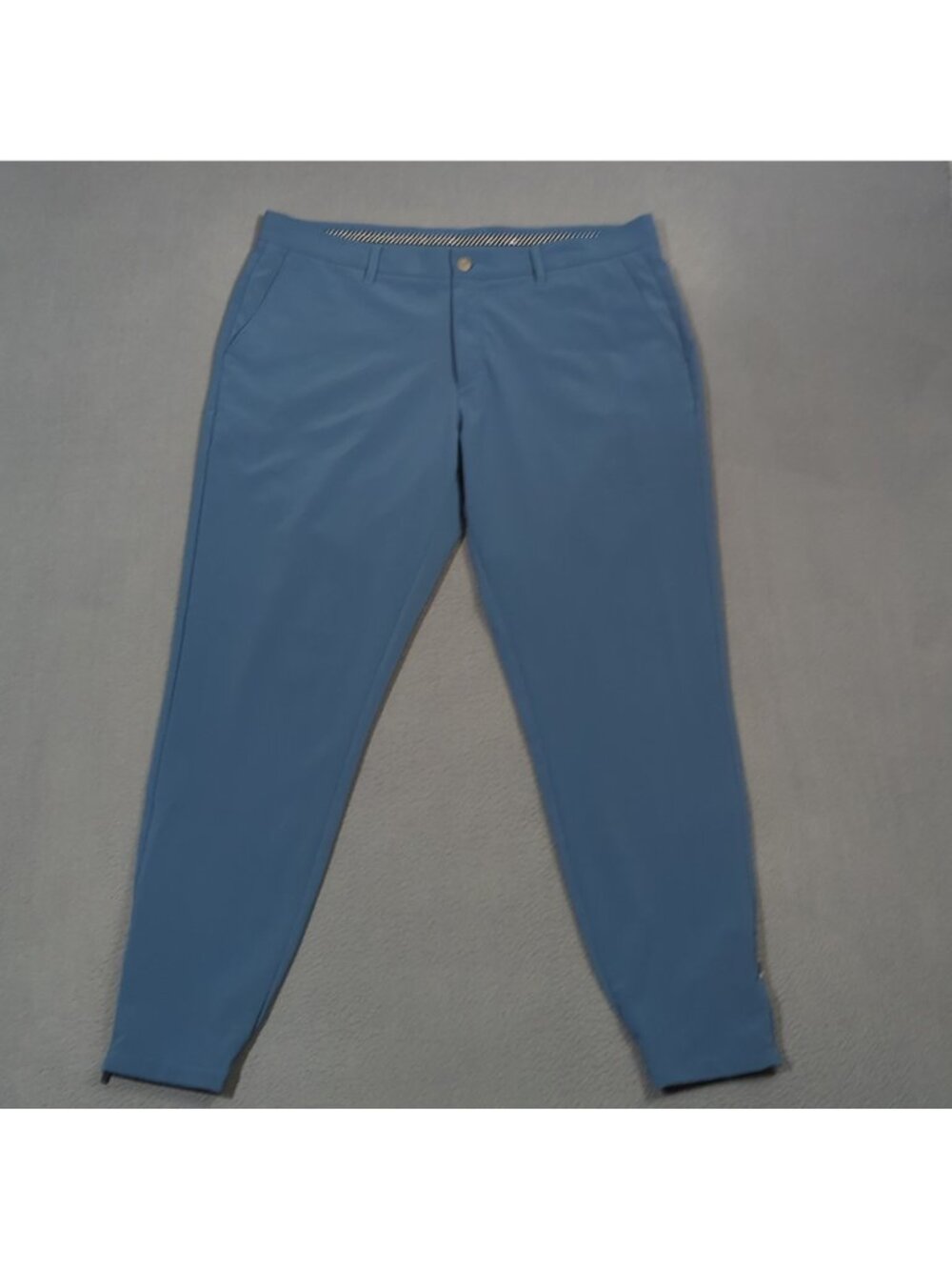 Primo Pants Men's 38 Regular Blue Joggers Ankle Zip Performance Stretch Golf